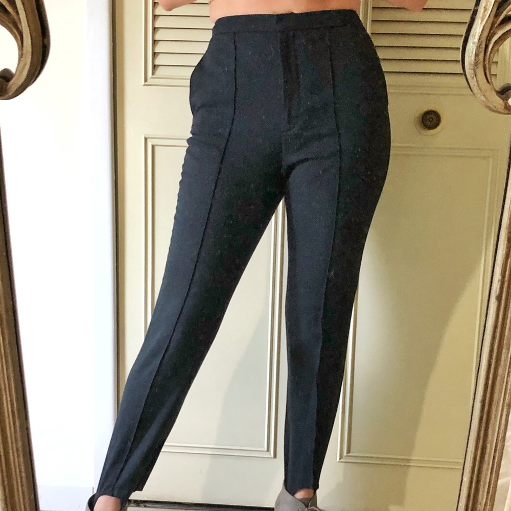 High Waisted Zara Navy Blue Pants